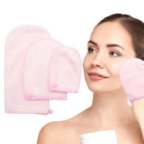 3Pack Microfiber Makeup Remover Gloves for Face and Body