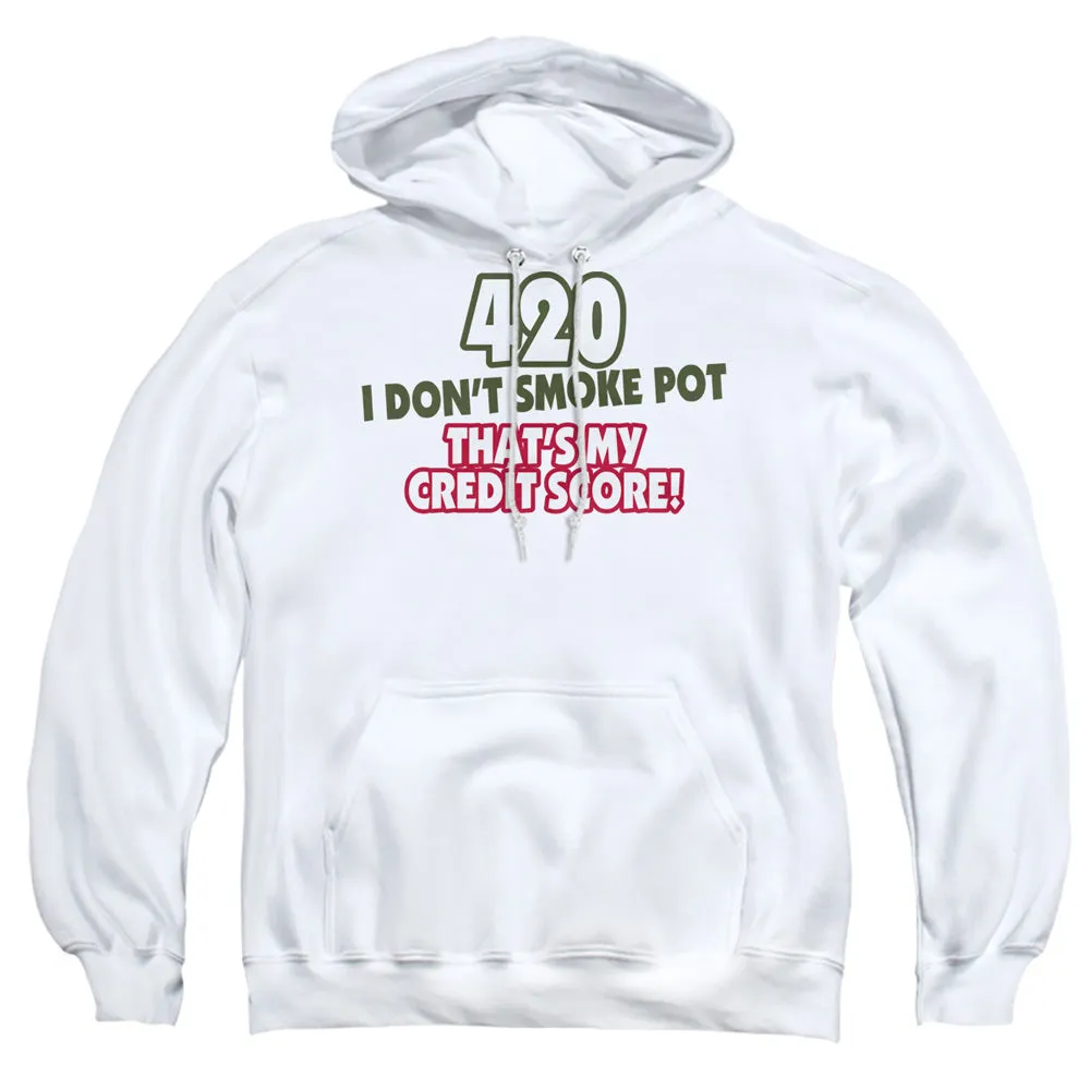 420 Credit Score Mens Hoodie White