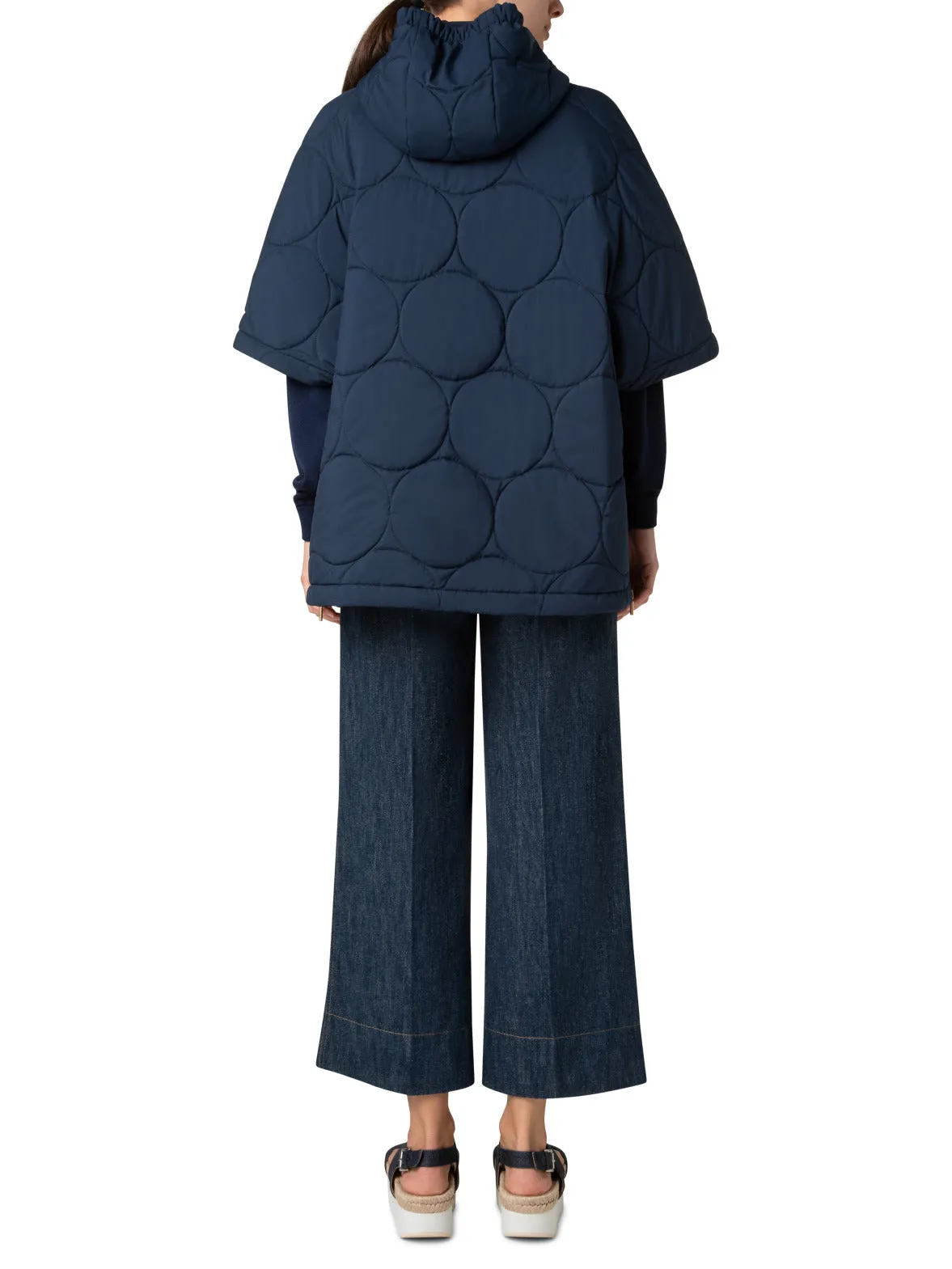 A-Line Puffer Jacket in Dot Quilt