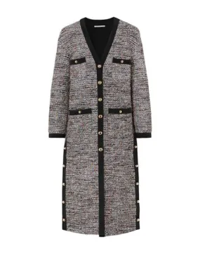 Alessandra Rich Women Coat Black 10 UK