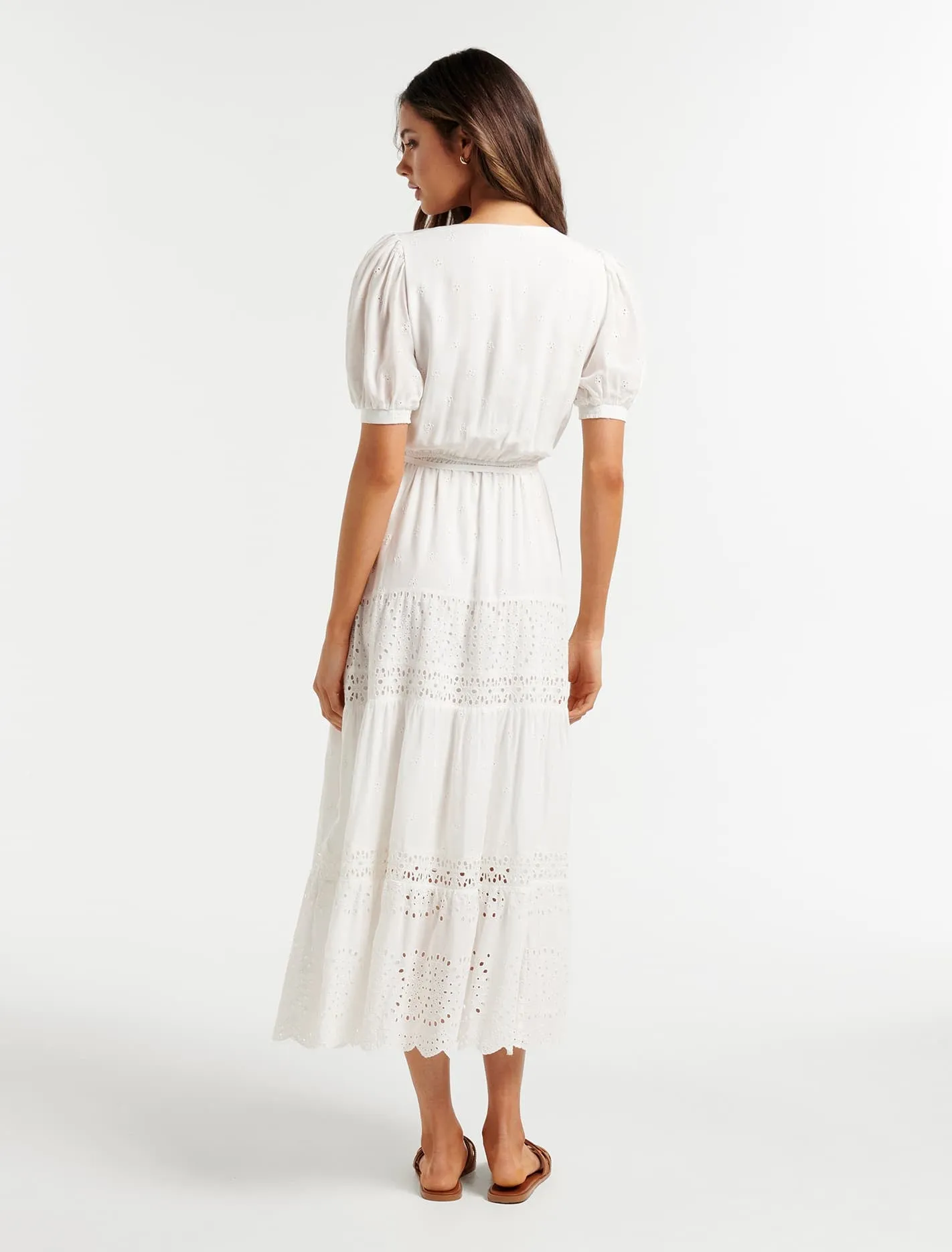 Alma Puff Sleeve Midi Dress