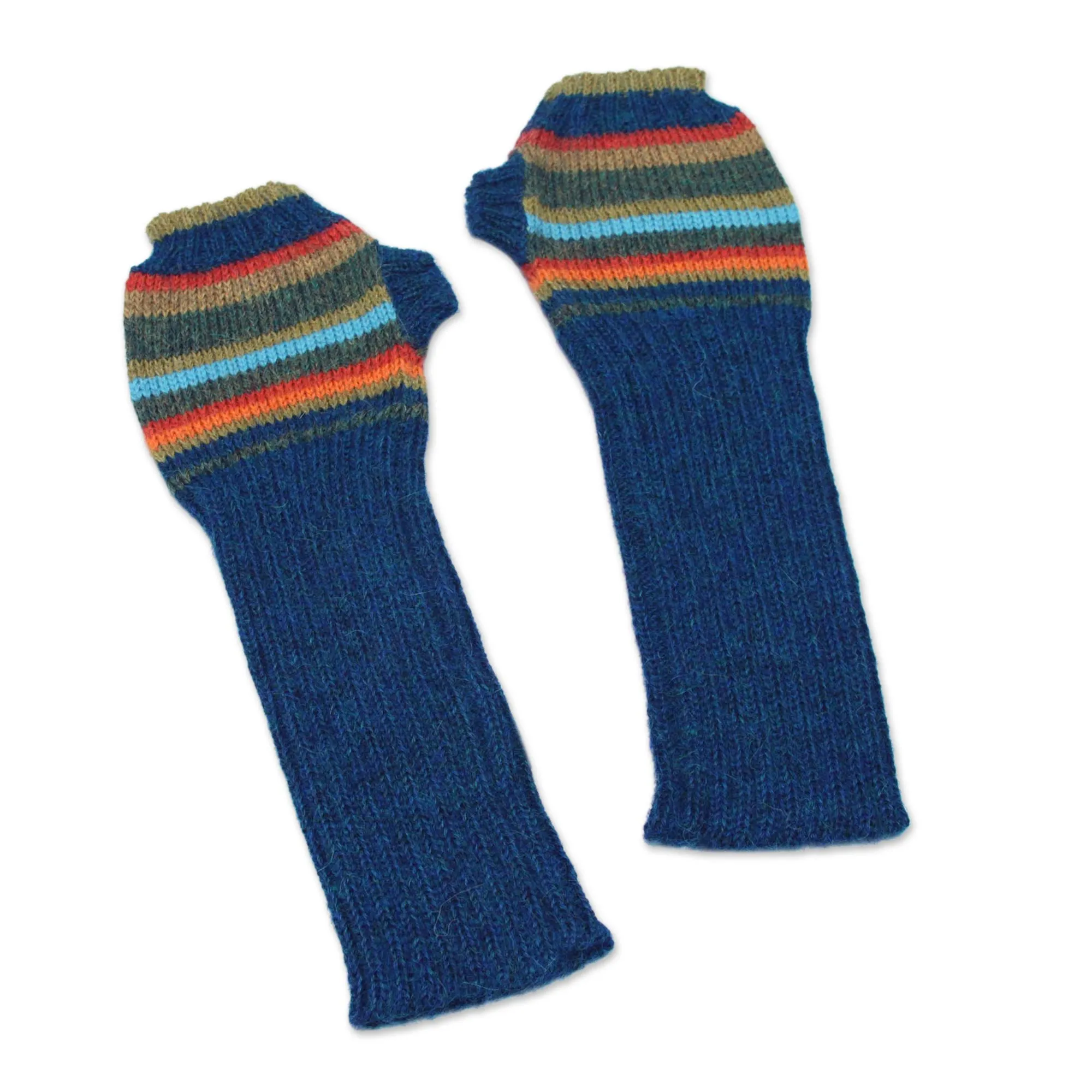 Andean Sunrise Alpaca Fingerless Gloves