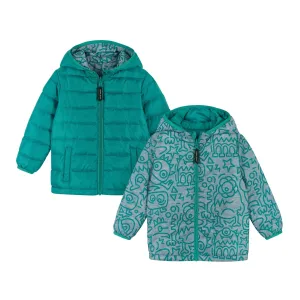 Aqua Monsters Reversible Puffer  | Aqua