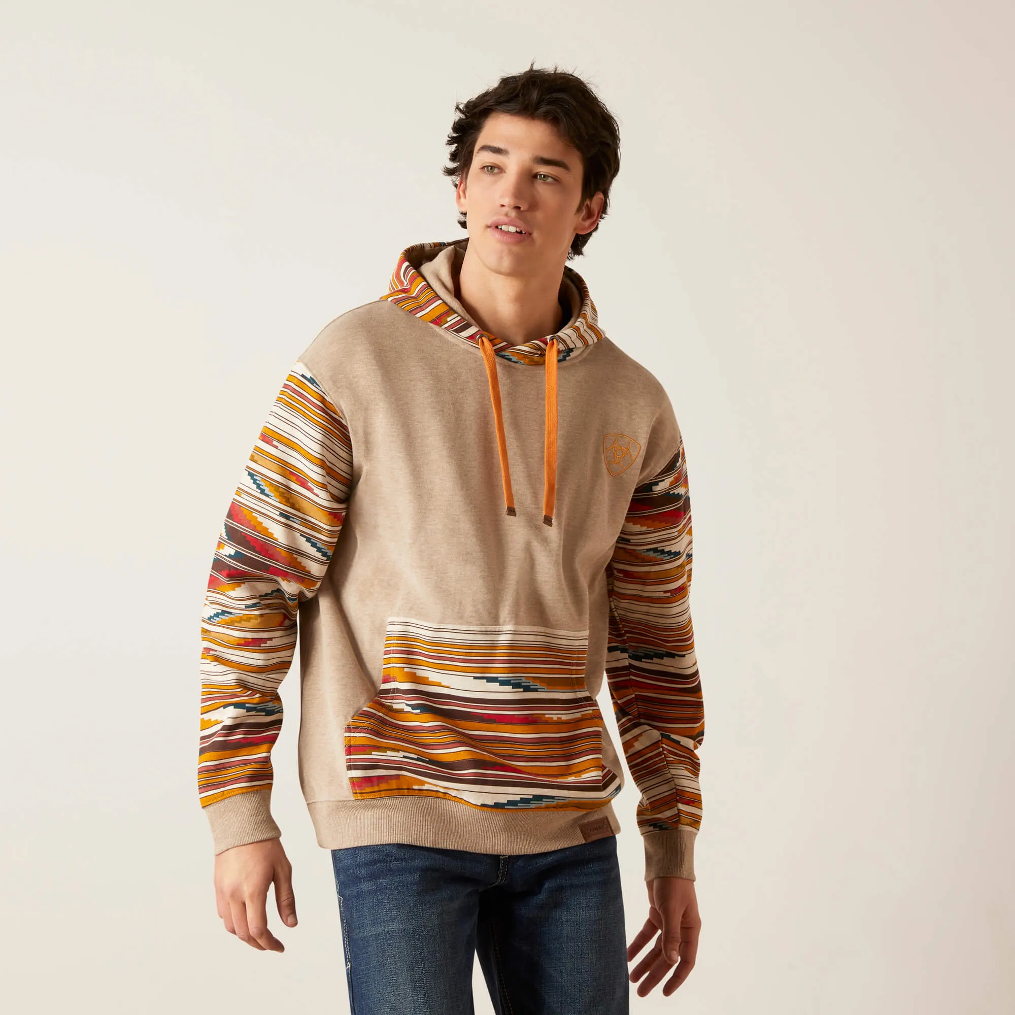 Ariat Men's Beige Printed Chimayo Hoodie