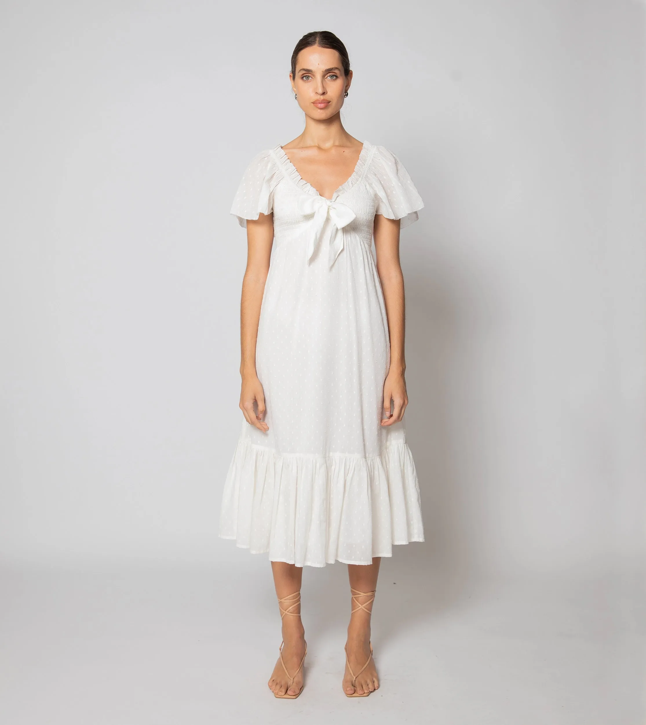 Ashlyn Midi Dress | Ivory