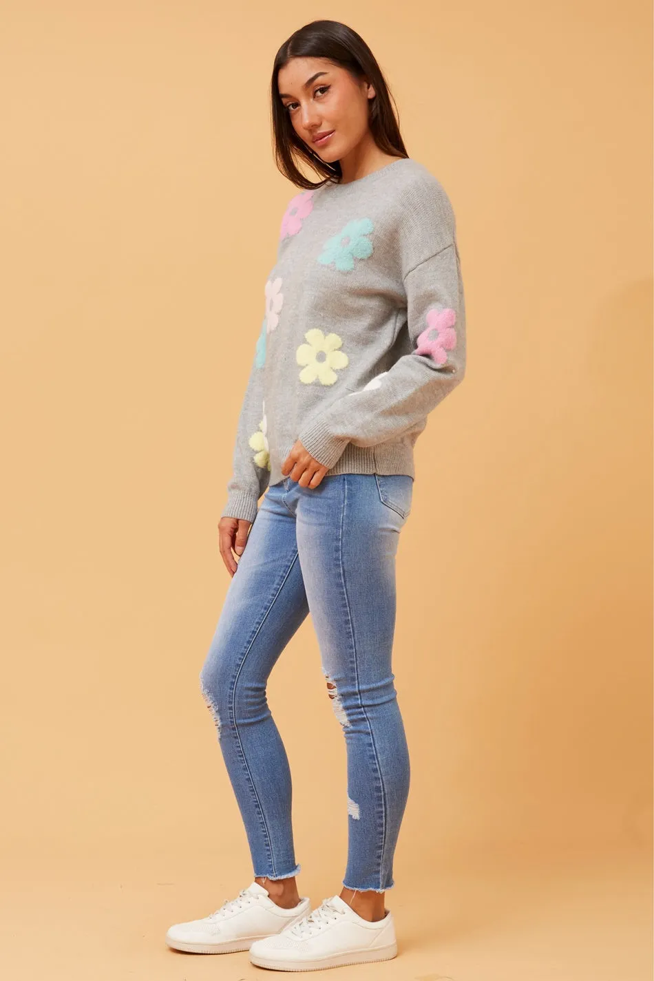 ASTER FLORAL KNIT JUMPER