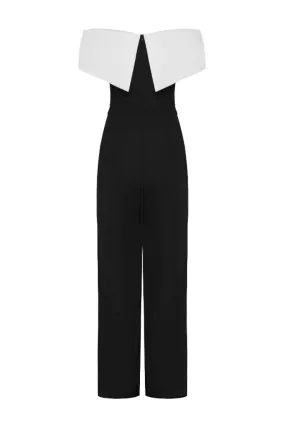 BABY BLACK OFF-SHOULDER JUMPSUIT