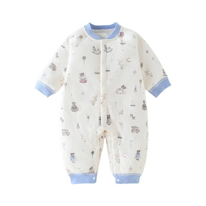 Baby's Cartoon Design Autumn Jumpsuit (4 Designs)