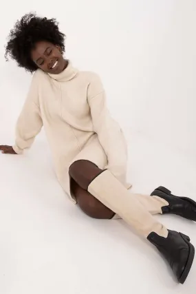 Badu Exposed Seam Turtleneck Sweater Dress