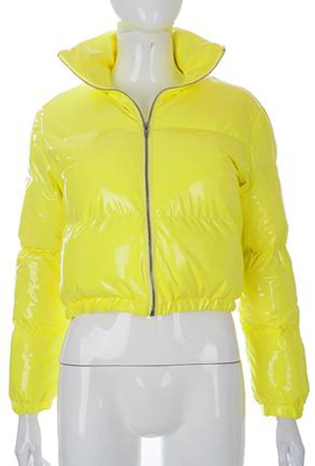 BARBARA - PUFFY WET LOOK JACKET