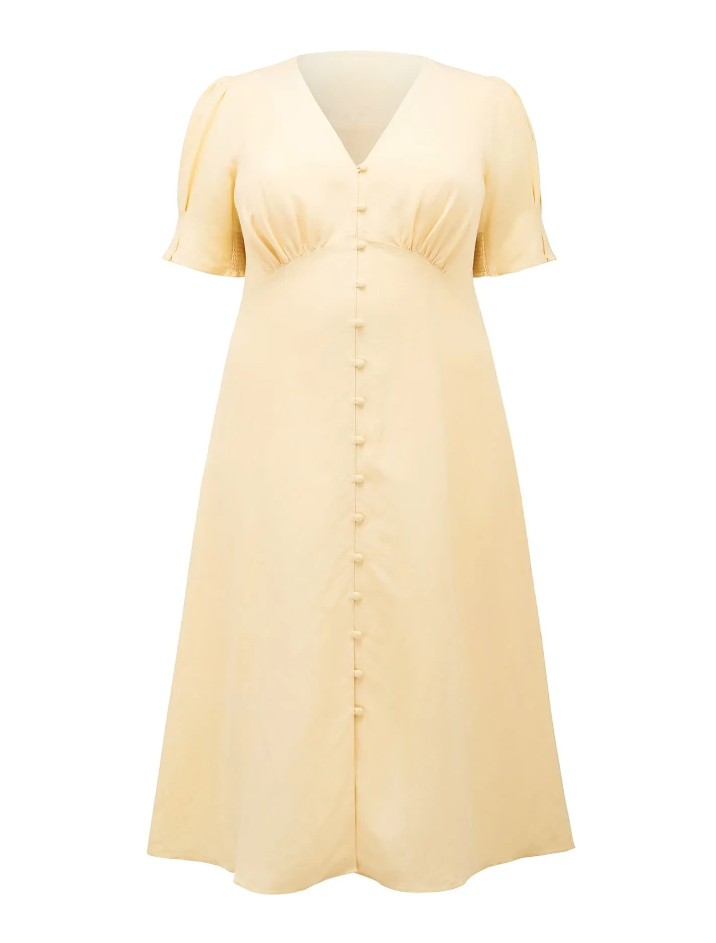 Billie Curve Midi Linen Sun Dress