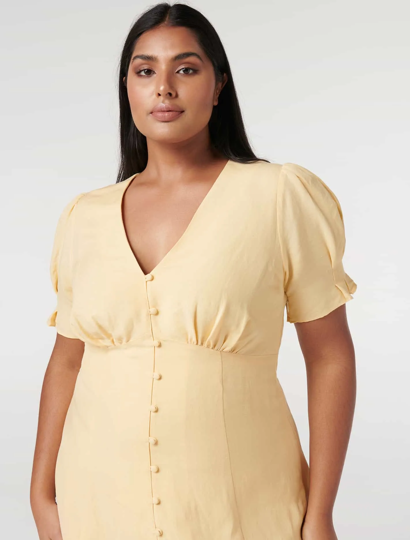 Billie Curve Midi Linen Sun Dress