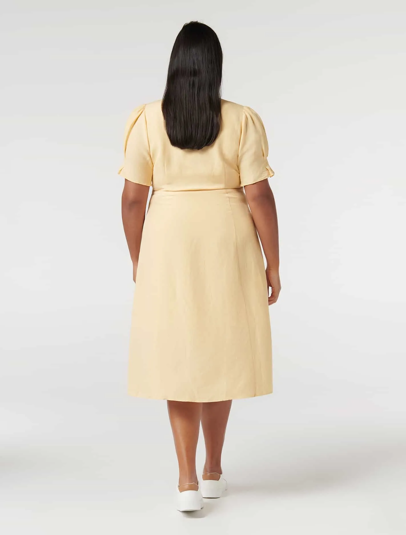 Billie Curve Midi Linen Sun Dress