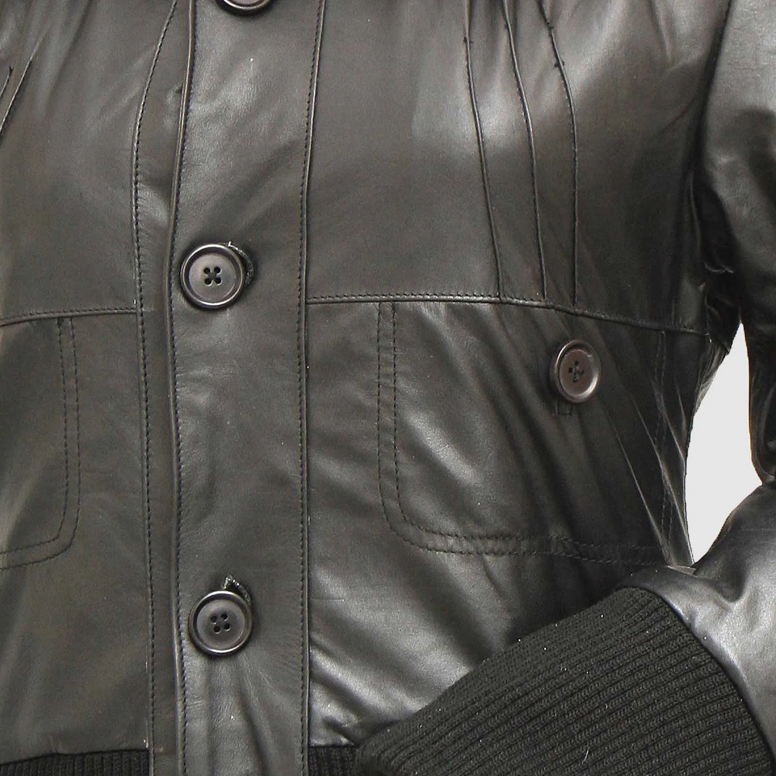 Black Bomber Leather Jacket