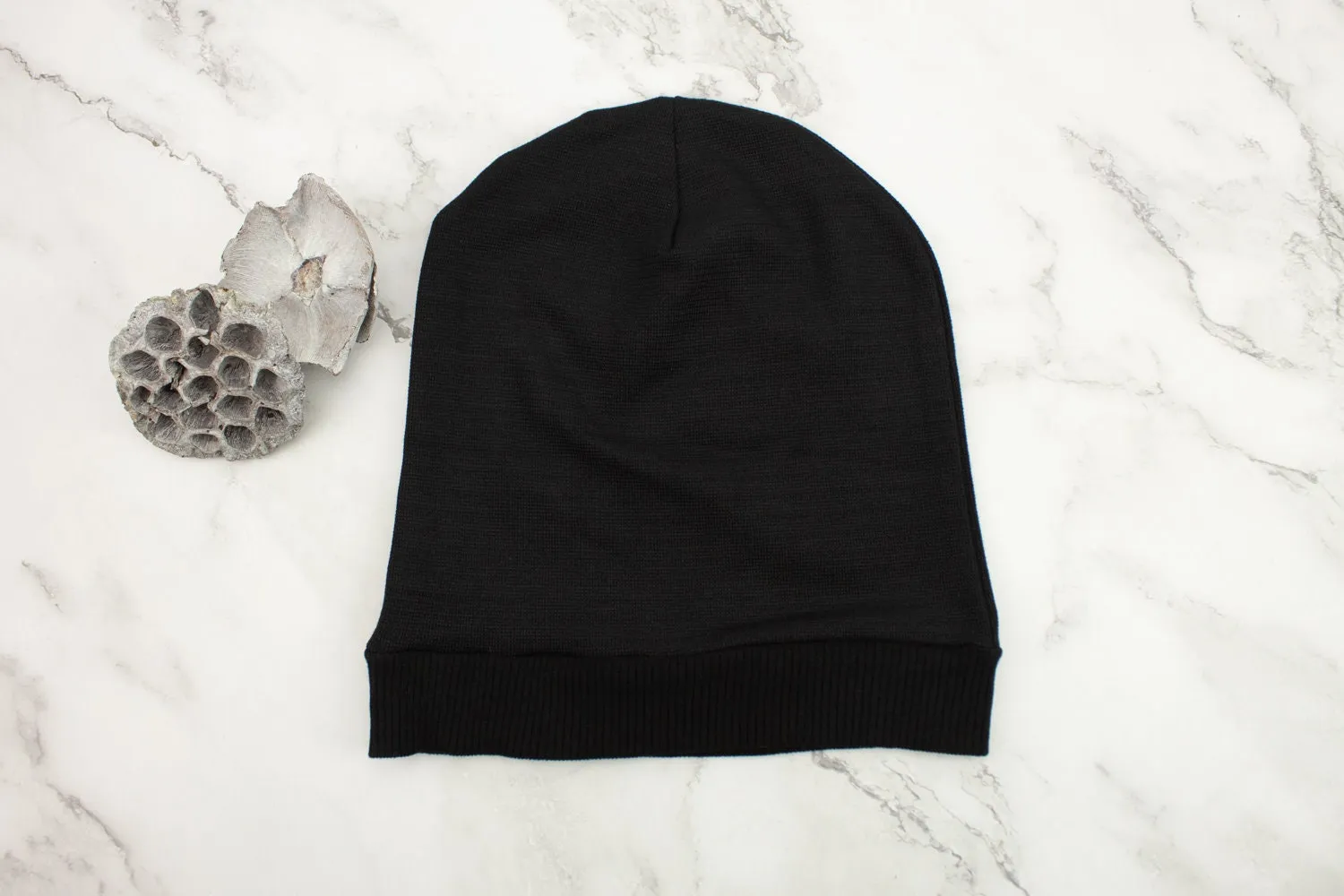 Black Slouchy Beanie