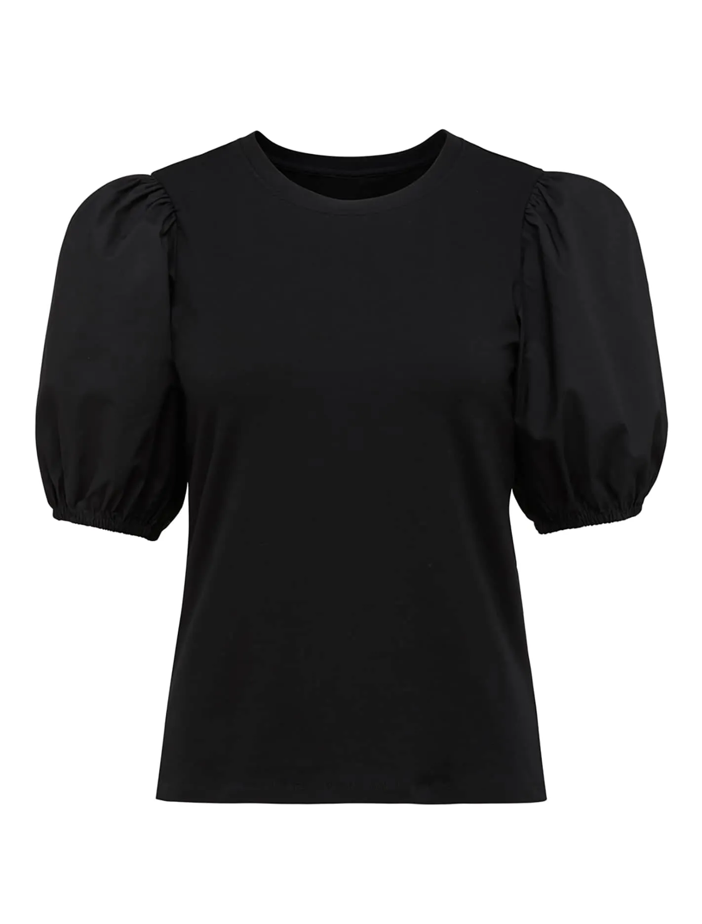 Blaire Poplin Puff Sleeve Tee