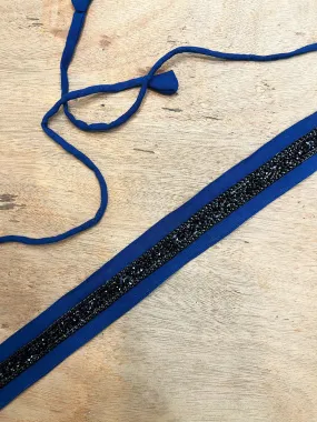 Blue and Black Stonework Belt