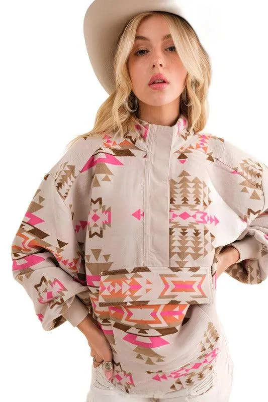 Blue B Exclusive Aztec Western Pullover