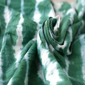 Bottle Green Hand Dyed Khadi Fabric