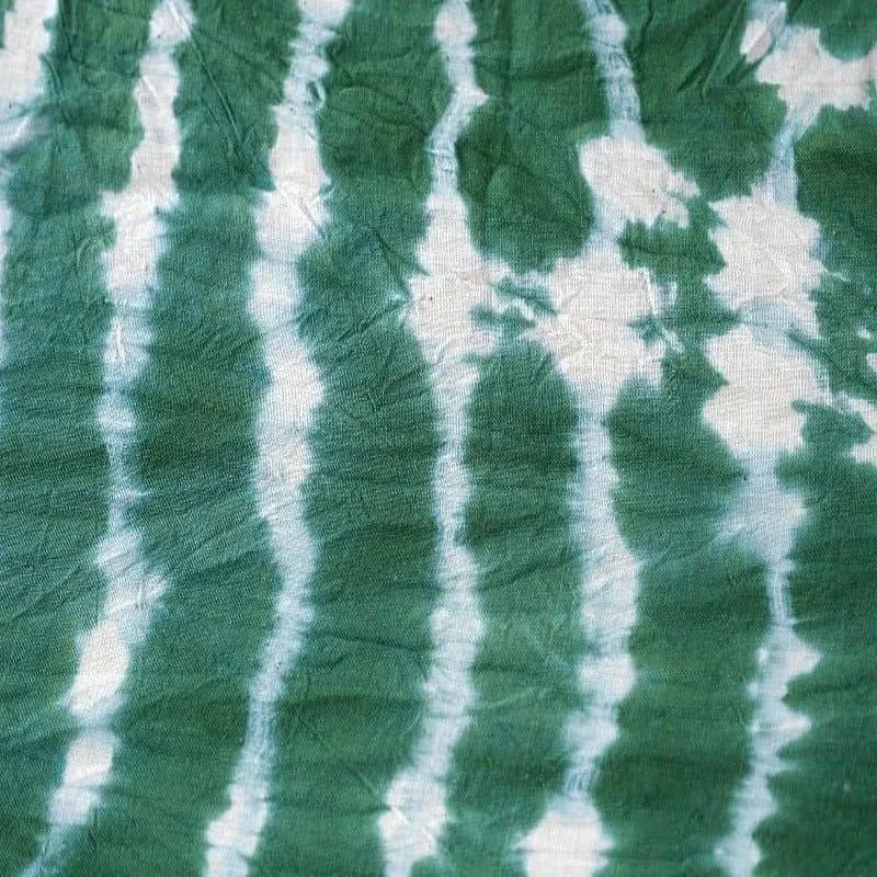 Bottle Green Hand Dyed Khadi Fabric