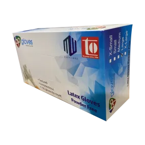 BP Latex Gloves, Powder-Free, size L (Pk: 100 pcs/box)