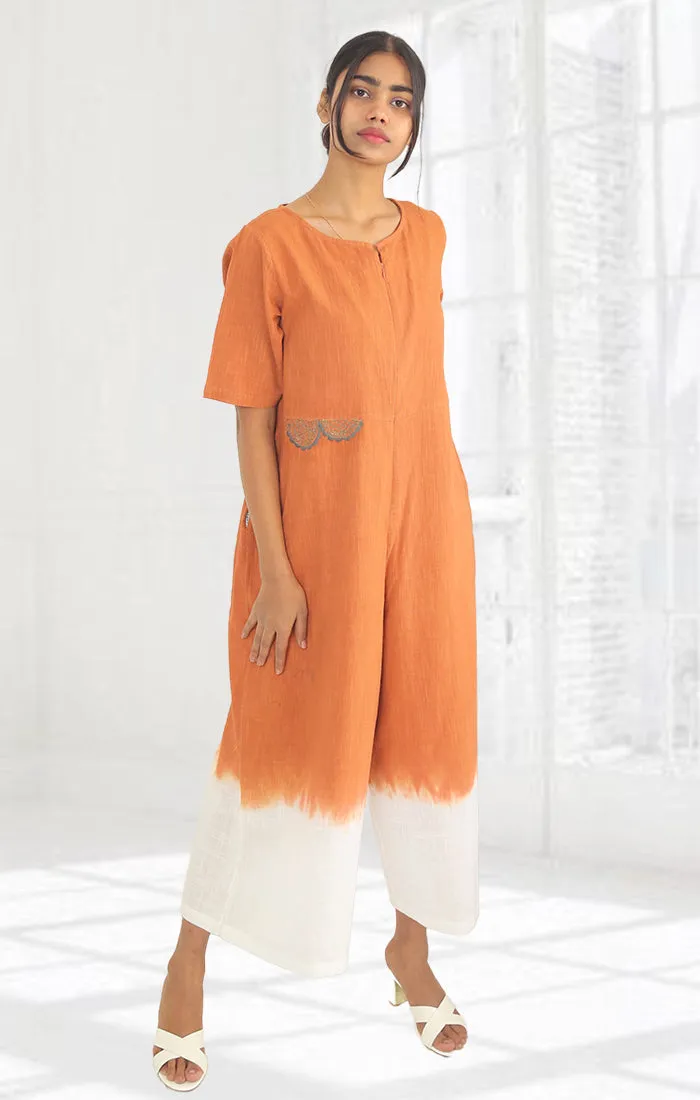 Burnt Orange Ombre Jumpsuit