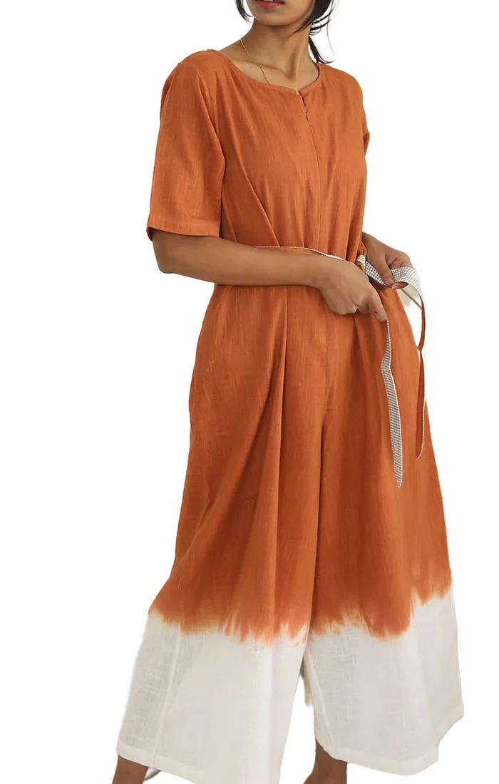 Burnt Orange Ombre Jumpsuit