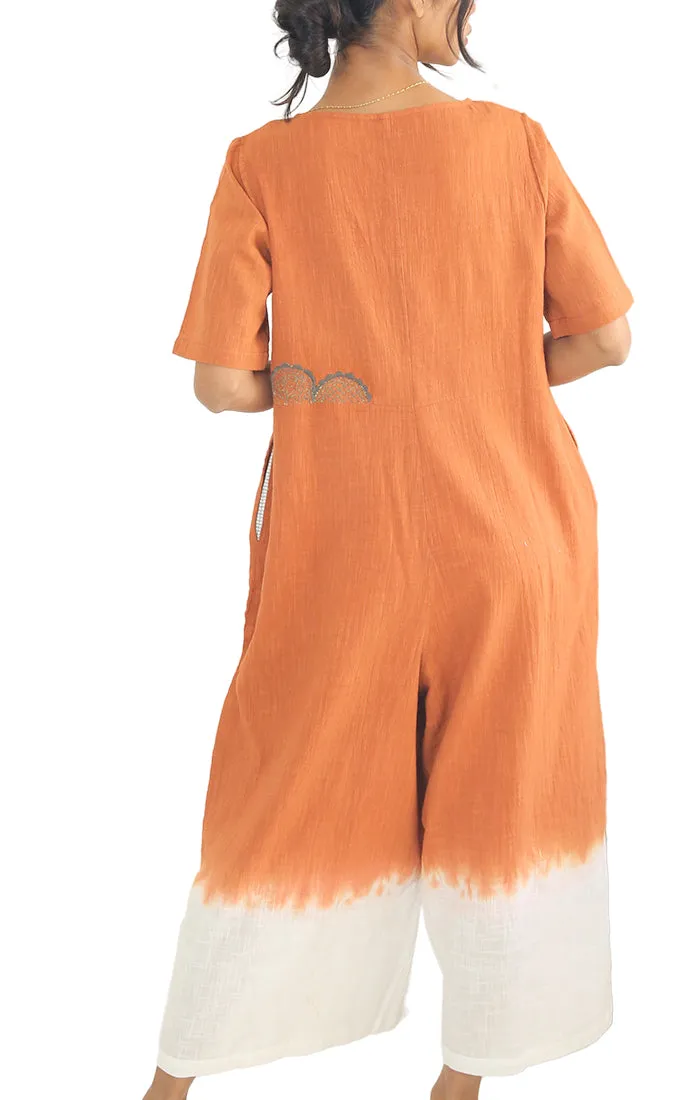 Burnt Orange Ombre Jumpsuit