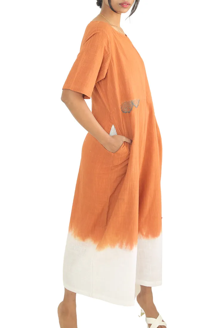 Burnt Orange Ombre Jumpsuit