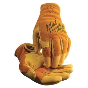 Caiman Multi-Task Welding Gloves, Cow Grain Leather/Pigskin, Medium, Tan/Gold, 1828-M