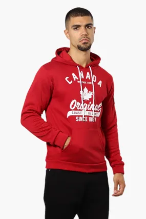 Canada Weather Gear Coast To Coast Print Hoodie - Red