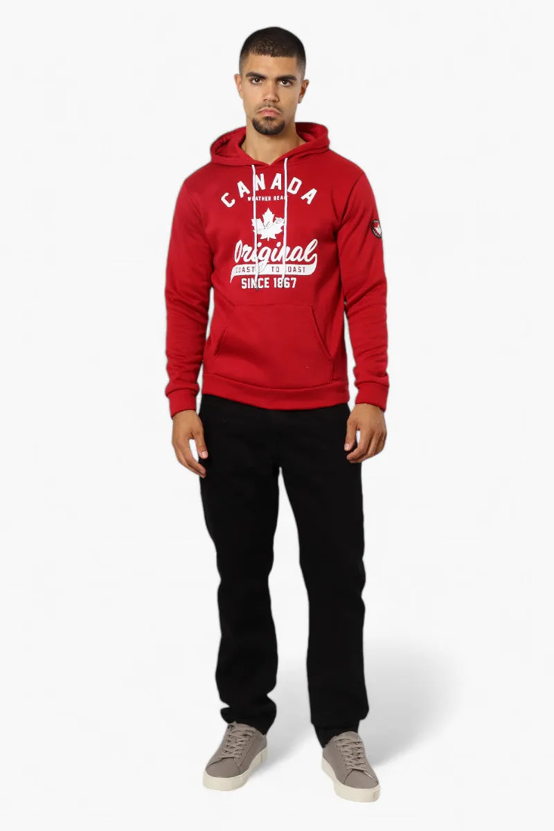 Canada Weather Gear Coast To Coast Print Hoodie - Red