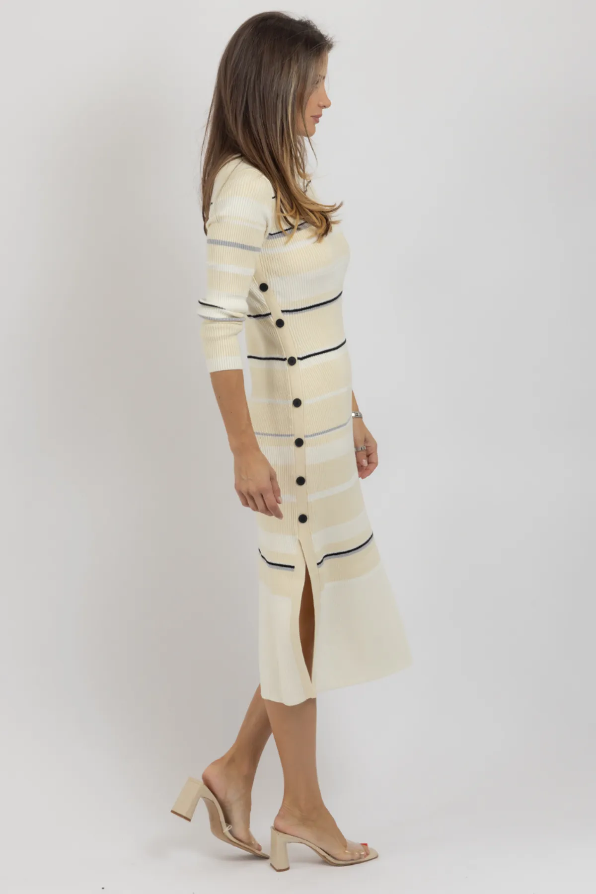 CHANTEL CREAM SWEATER DRESS