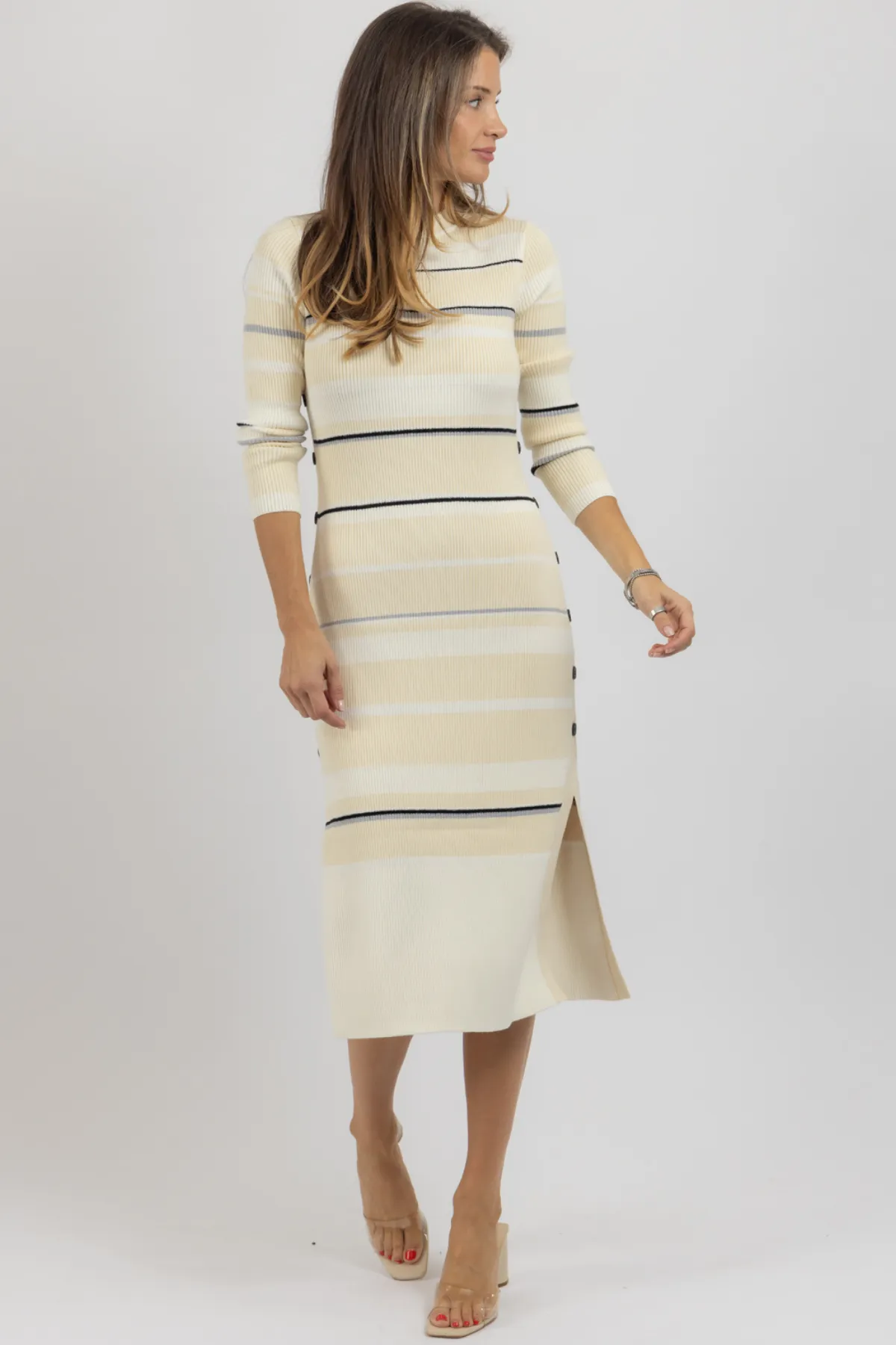 CHANTEL CREAM SWEATER DRESS