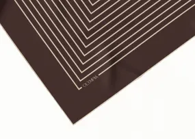 Chloe Dark Chocolate/Sand Silk Scarf - 89x89cm - Imperfect