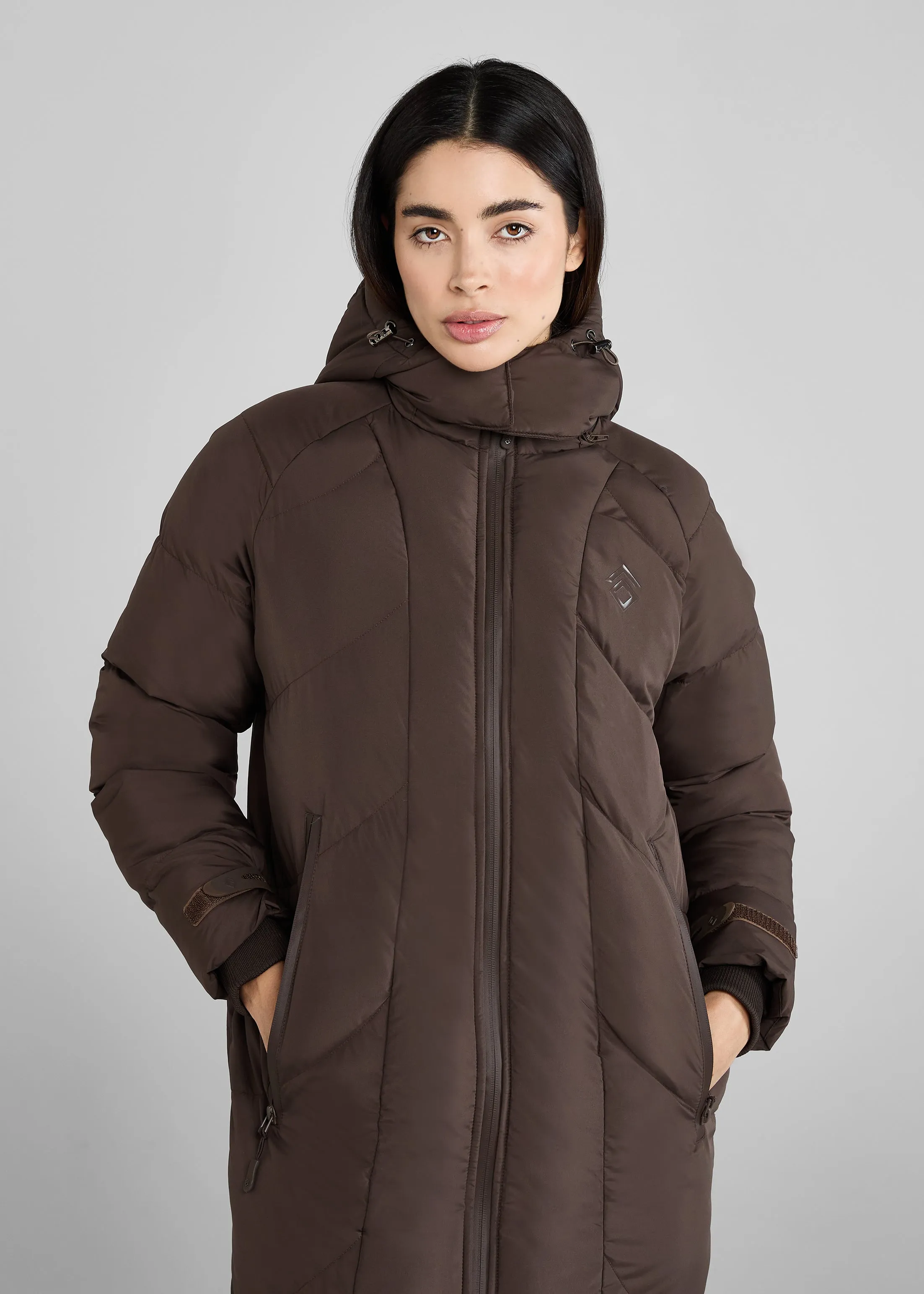 Chocolate Long Riding Puffer