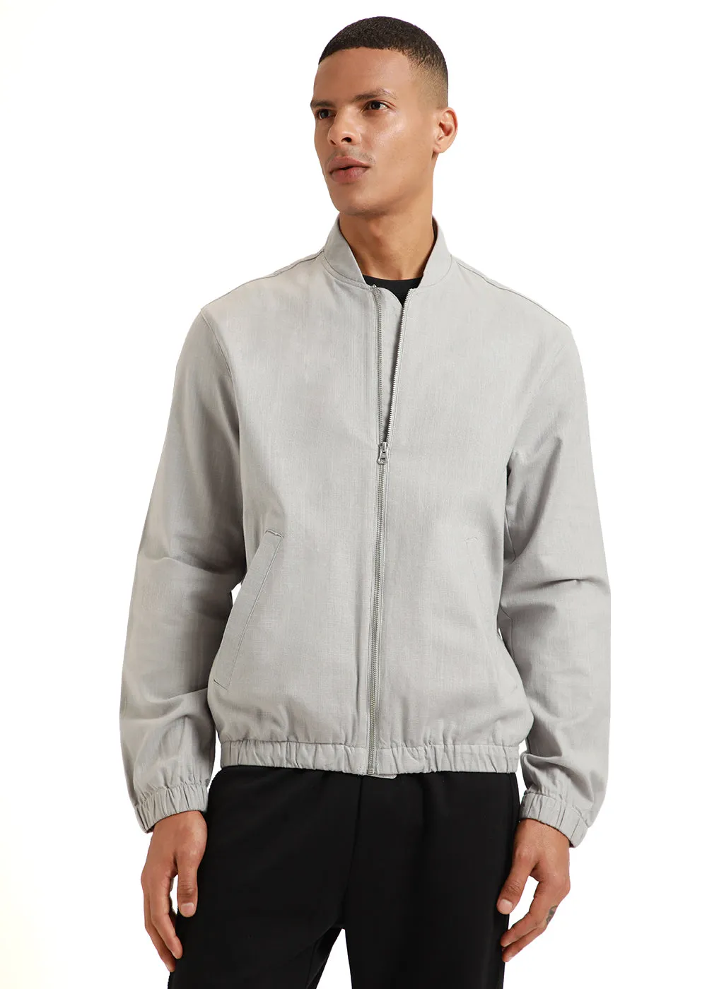 Cloud Bomber Linen Jacket