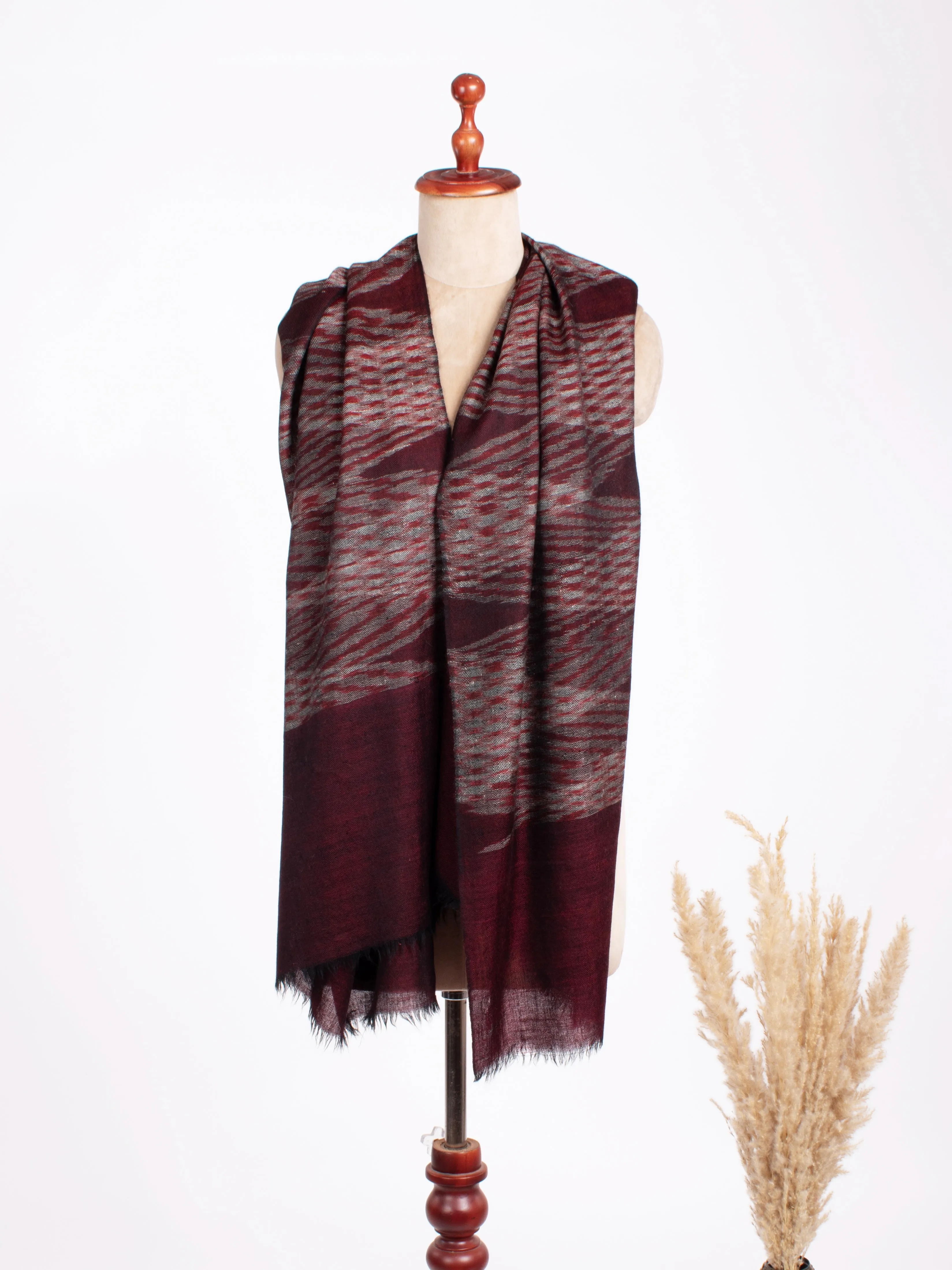 Contemporary Ikat Cashmere Scarf