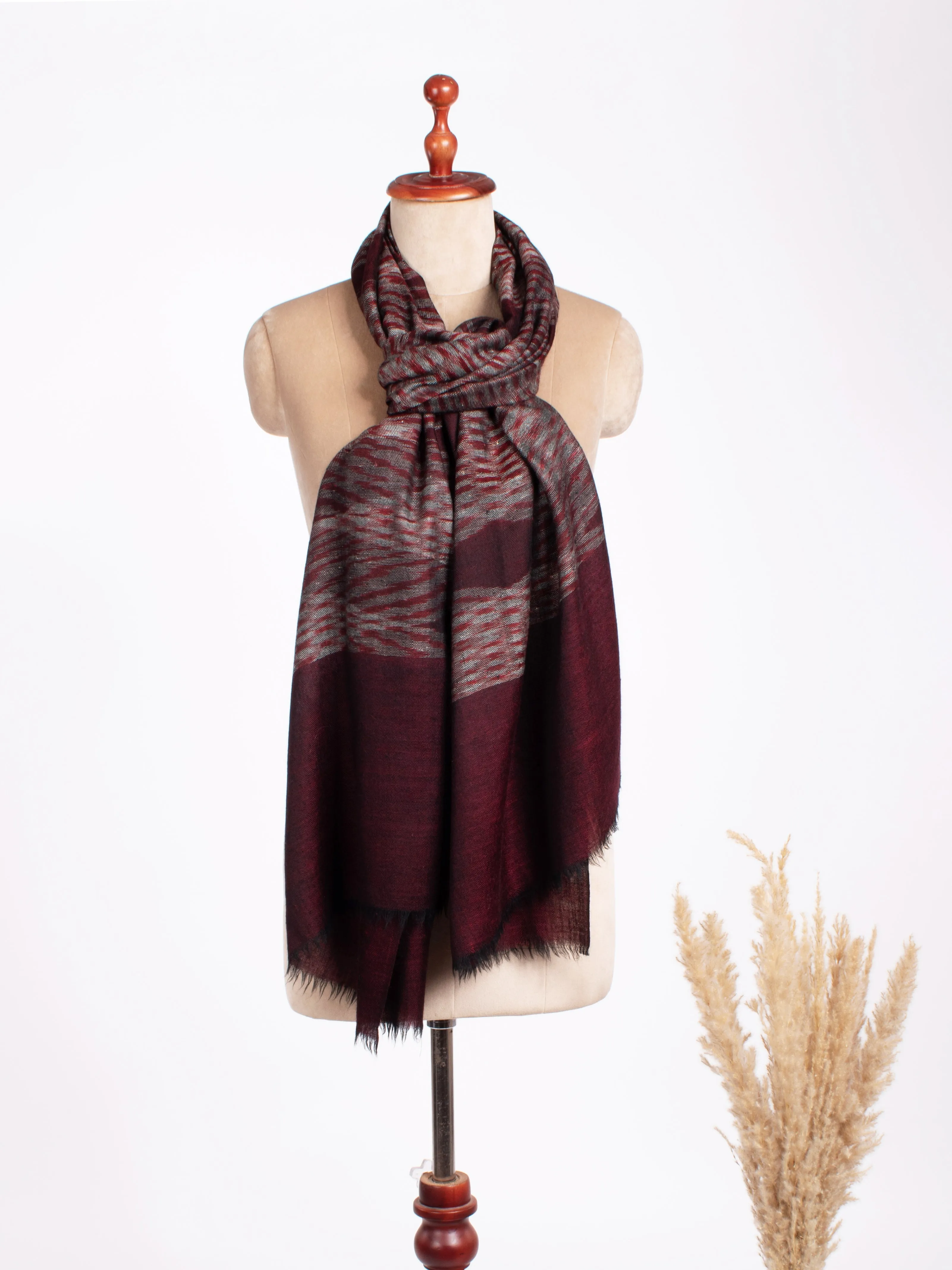 Contemporary Ikat Cashmere Scarf