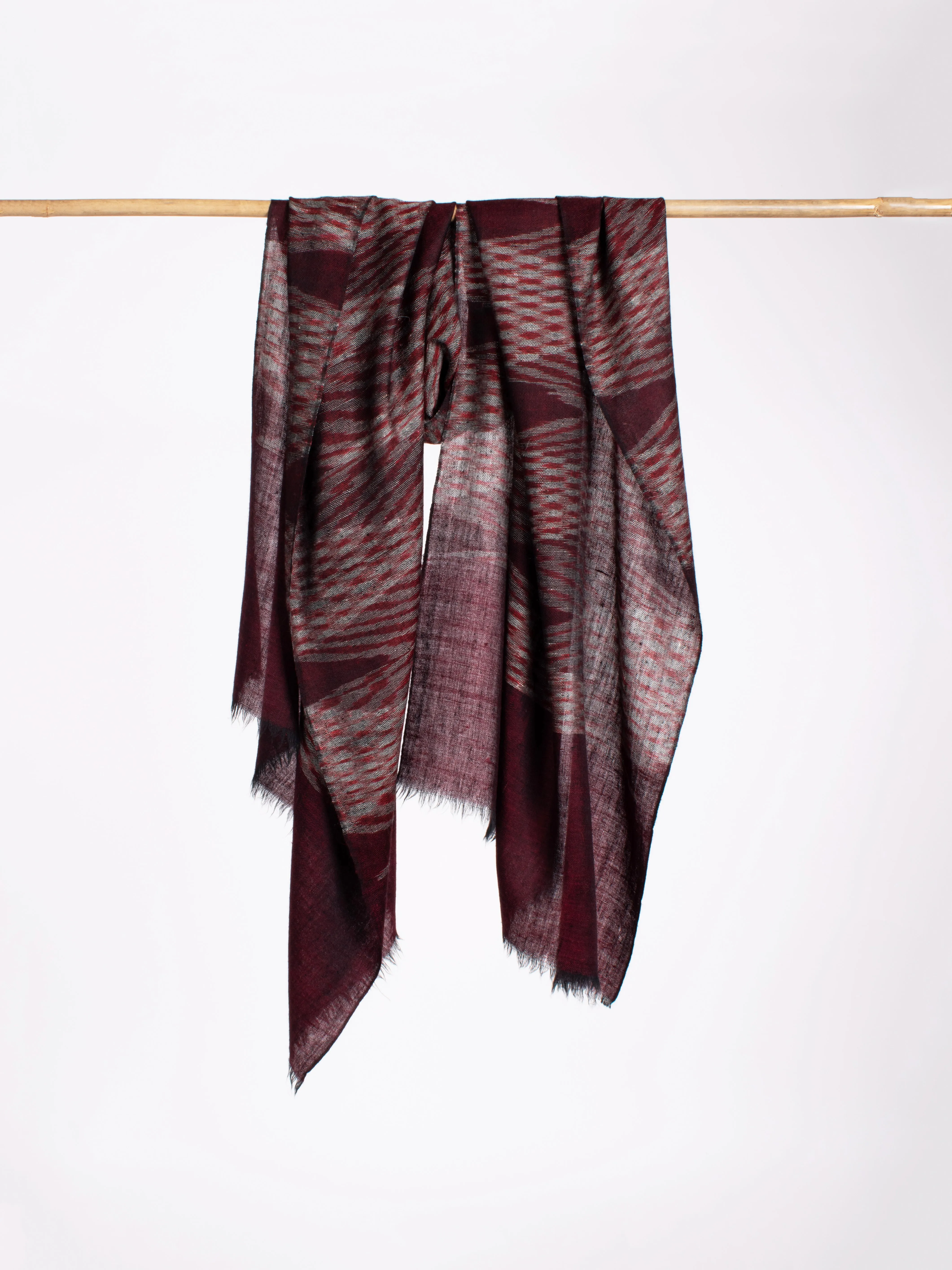 Contemporary Ikat Cashmere Scarf