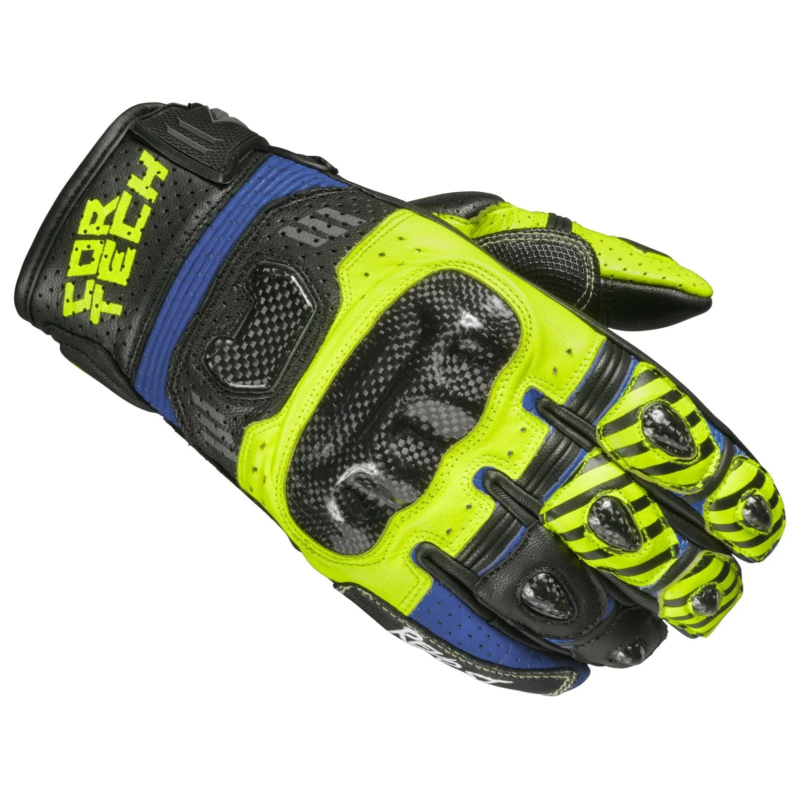 Cortech Revo Sport ST Men's Glove - Blue/Hi-Viz