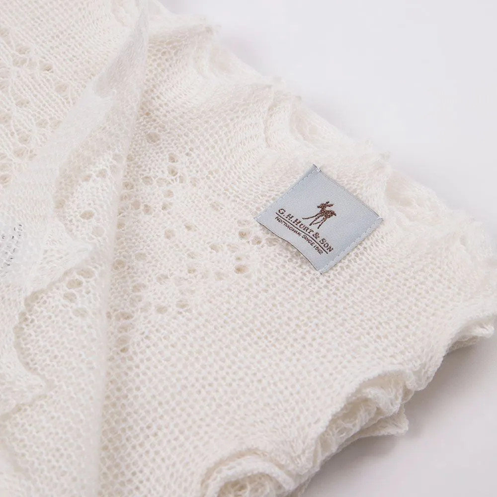 Cosy Cashmere Baby Shawl - White