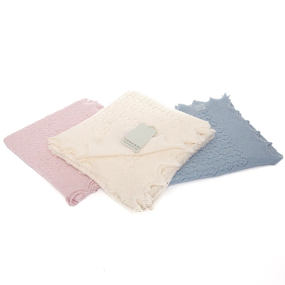 Cosy Cashmere Baby Shawl - White