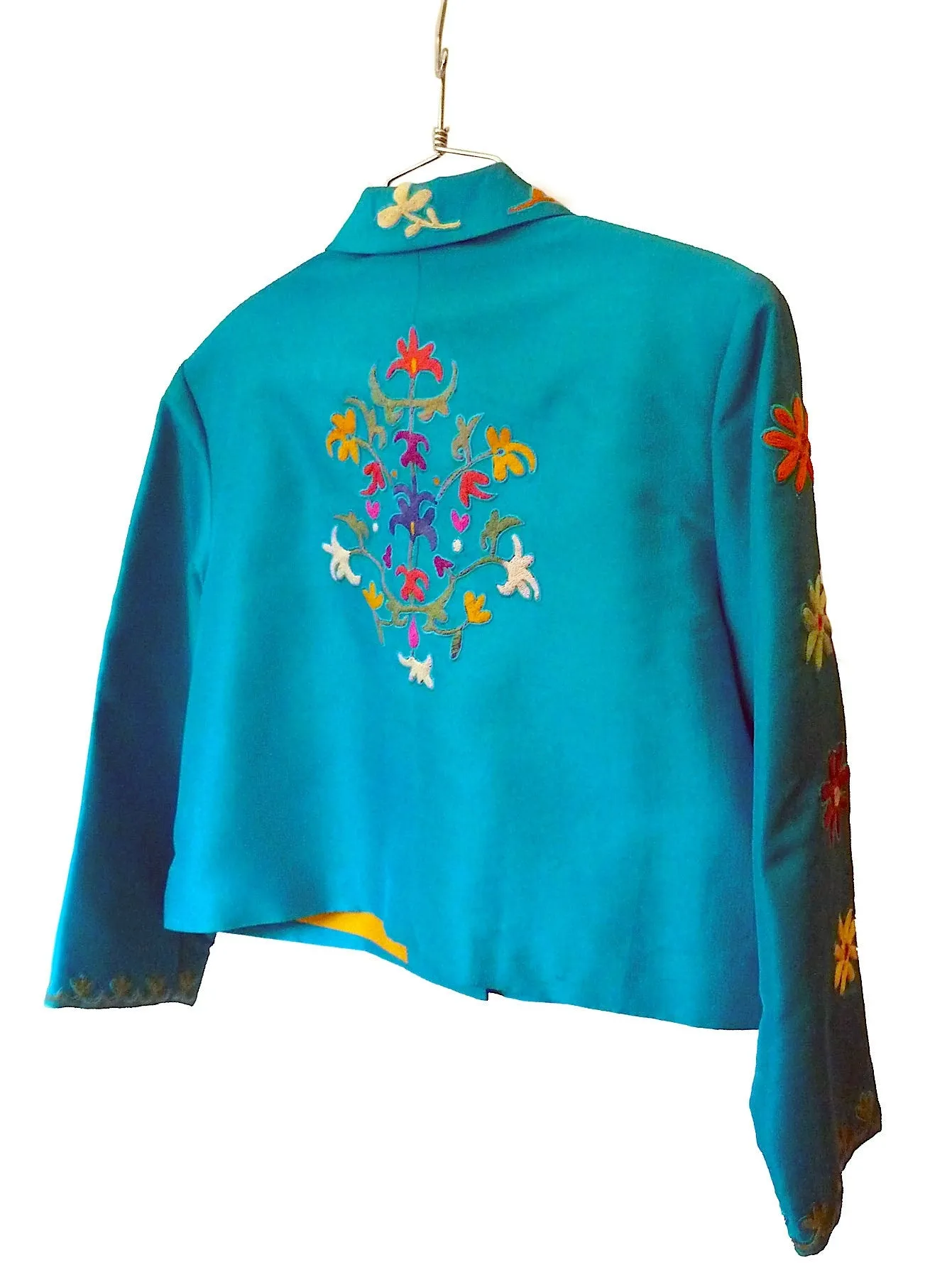 Couture Cut Peace Jacket Citron And Rainbow Swirl