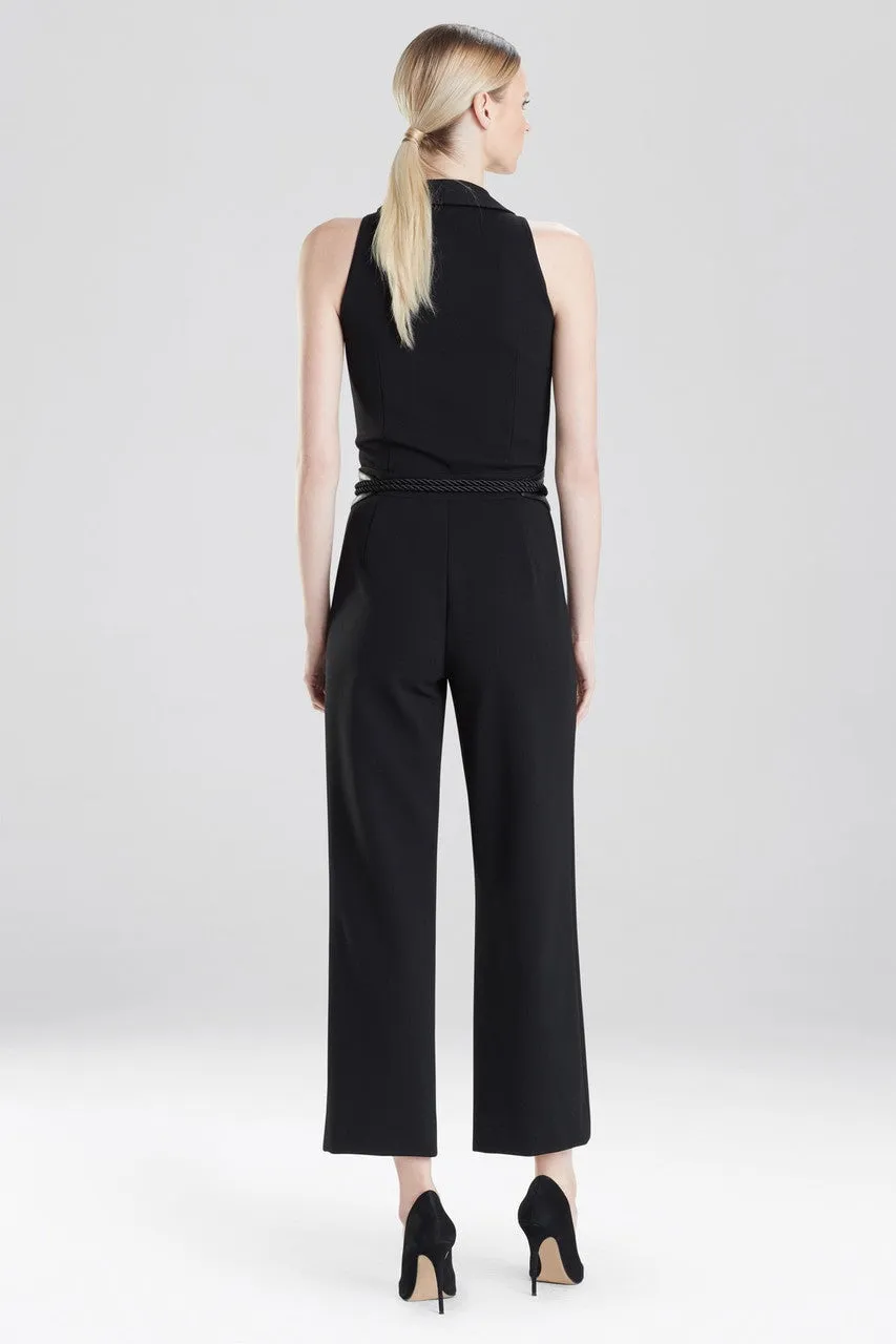 Crepe Tuxedo Jumpsuit