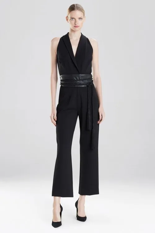 Crepe Tuxedo Jumpsuit