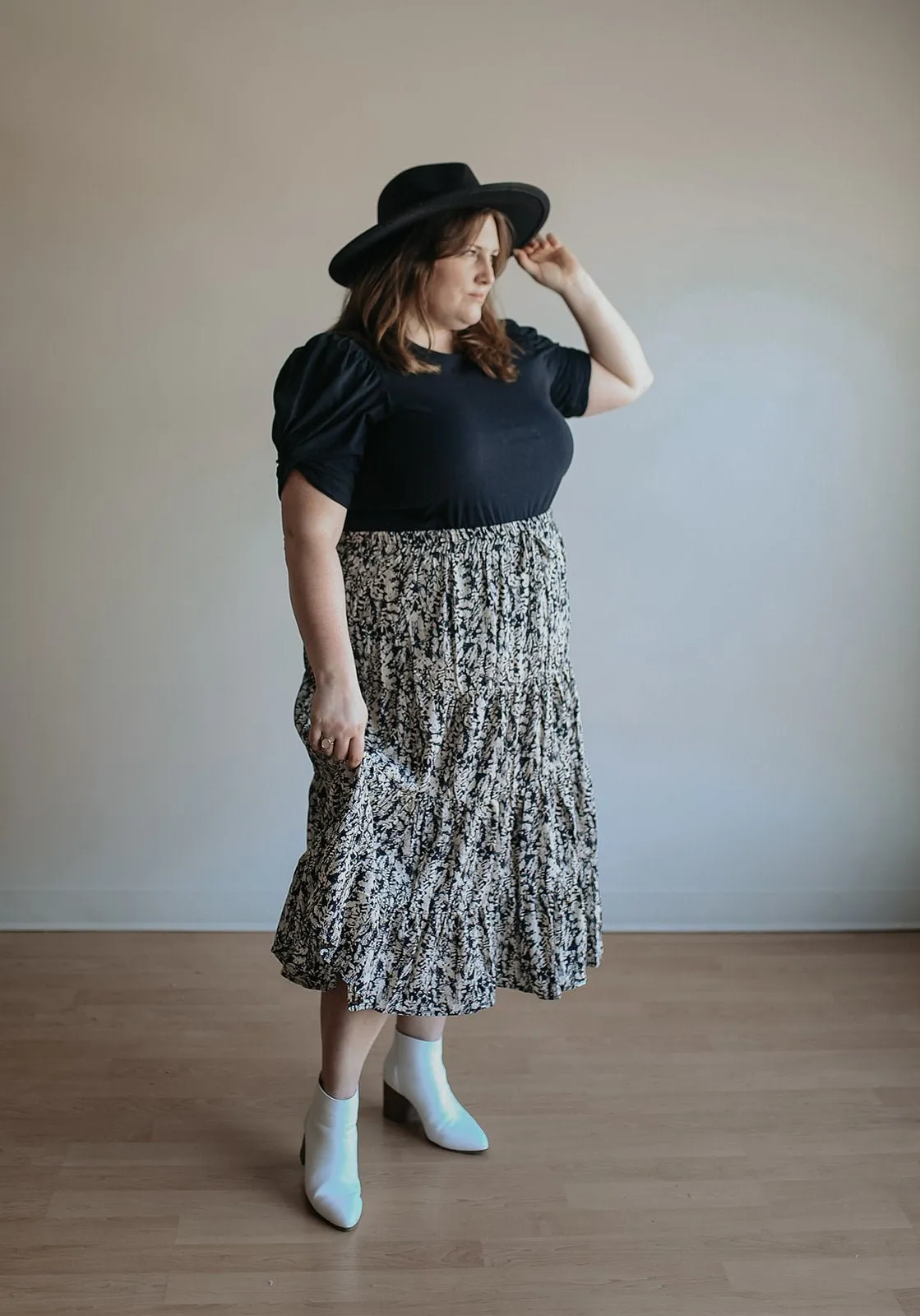 Curve Gardenia Tiered Skirt - FINAL SALE