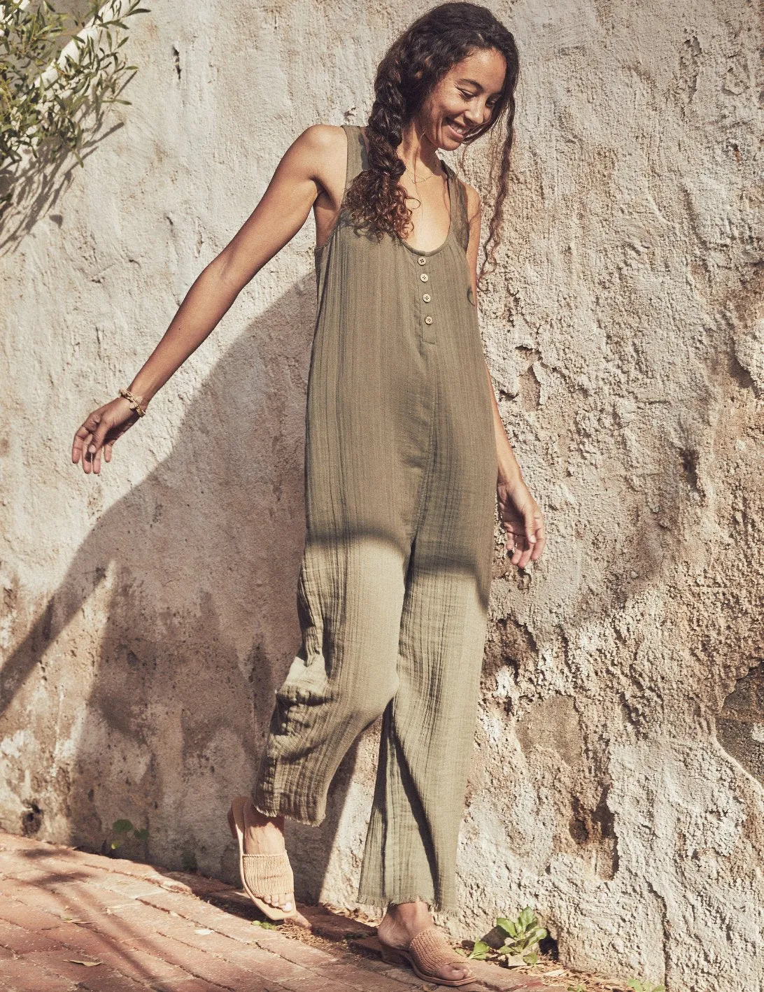 Dawson Jumpsuit in Hawkeye Green