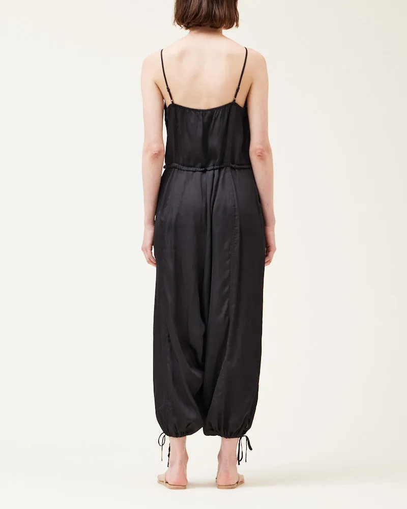 Devin Seamed Satin Jumpsuit