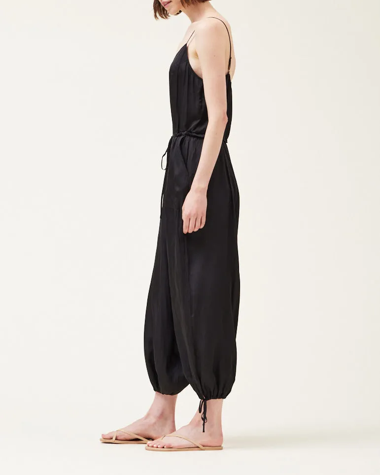 Devin Seamed Satin Jumpsuit